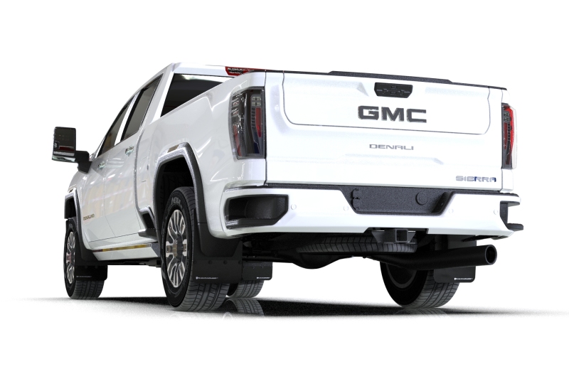 Rally Armor 20-26 GMC Sierra 2500/3500 HD Denali Black Mud Flap w/Metallic Black Logo - Image 4