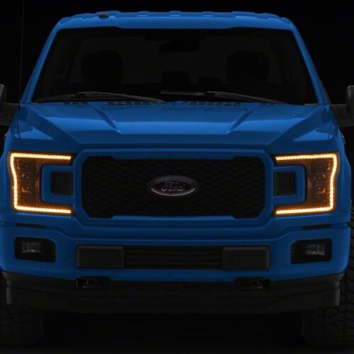 Raxiom for 2018-2020 Ford F-150 CXR Series LED Headlights with Amber DRL- Black Housing- Clear Lens - Image 10