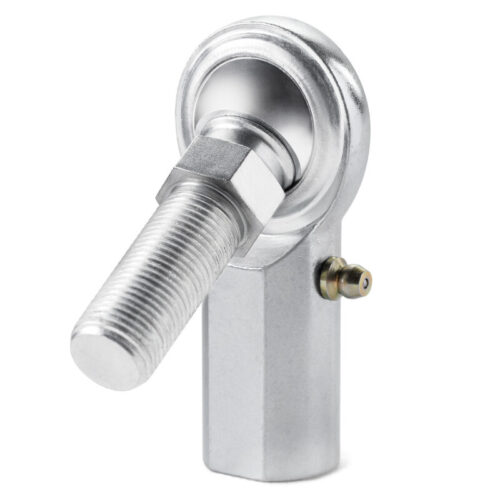 QA1 CFR6SZ C Series 2-Pc Rod End - Female/Right Hand - .375in Bore x 3/8-24 w/Stud & Zerk - Carbon Steel