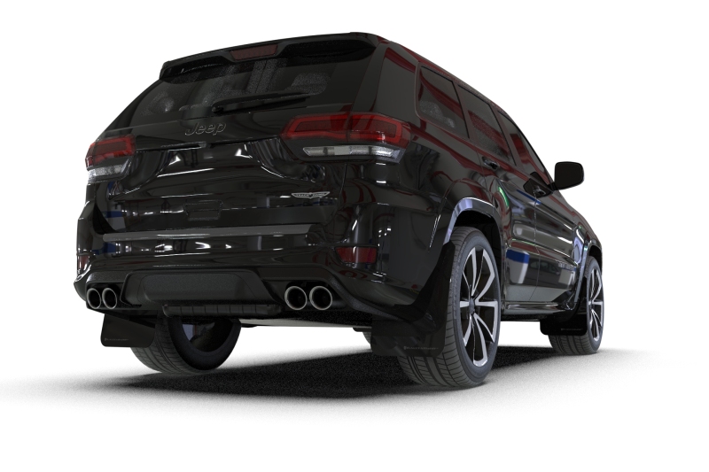 Rally Armor 18-22 Jeep Grand Cherokee SRT Trackhawk Black UR Mud Flap - Metallic Black Logo - Image 3