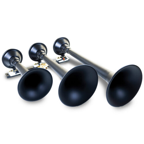 Kleinn Black Triple Horn/ 18.25In/ 14.75In/10In - XCR2.0 Coated Spun Steel - Image 3