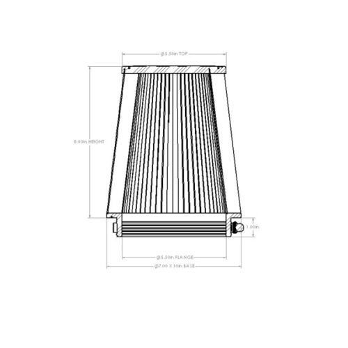 aFe Power Magnum FORCE Intake Replacement Air Filter w/D2 Dura-Dry Media 5-1/2inF x(10x7)inB x 7inT x 8inH - Image 7