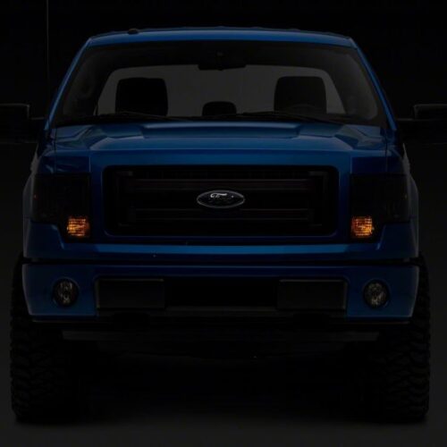 Raxiom for 2009-2014 Ford F-150 Axial OEM Style Rep Headlights- Chrome Housing- Smoked Lens - Image 10