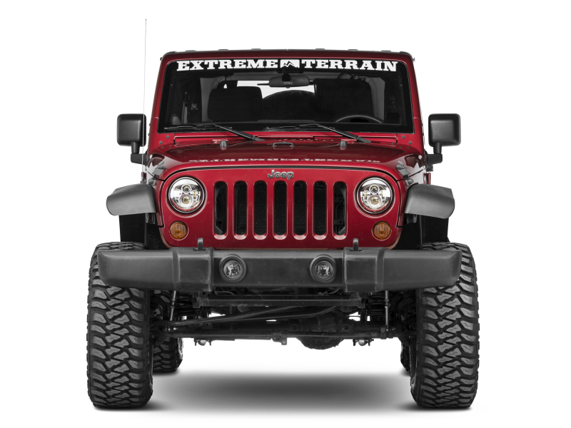 Raxiom for 1997-2018 Jeep Wrangler TJ/JK Axial Series LED Daymaker Headlights- Chrome Housing (Clear Lens) - Image 9