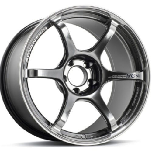 Advan YA48J38EHBR RG-4 18x9.5 +38 5x114.3 Racing Hyper Black and Ring Wheel