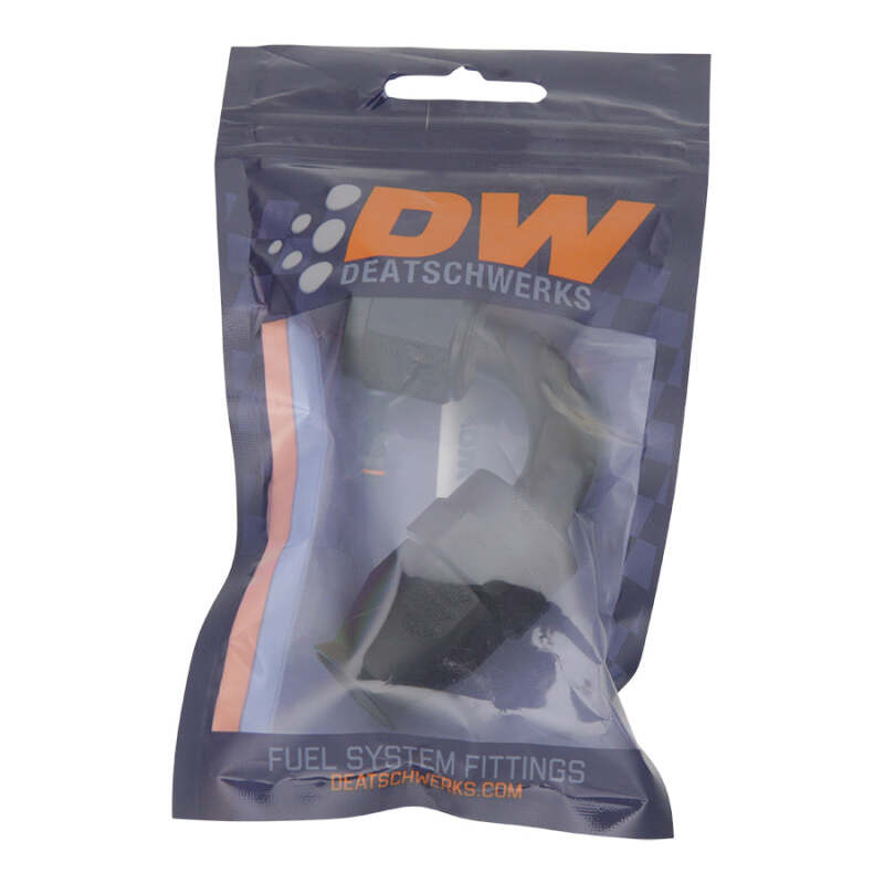 DeatschWerks 8 AN Female Flare Swivel 120-Degree Hose End PTFE - Anodized Matte Black - Image 2