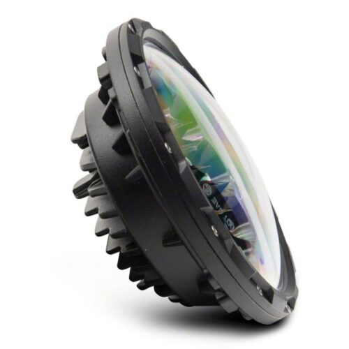 Raxiom for 2007-2018 Jeep Wrangler JK Axial Spider LED Headlights w/Angel Eye Halo- Blk Housing (Clear Lens) - Image 7