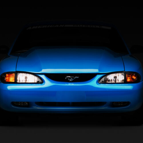 Raxiom for 1994-1998 Mustang Axial Series Cobra Style Headlights- Black Housing (Clear Lens) - Image 3