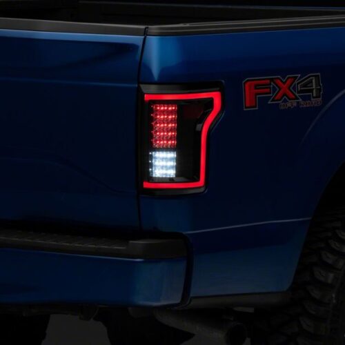 Alternative view of Raxiom for 2015-2017 Ford F-150 LED Tail Lights- Black Housing (Smoked Lens)