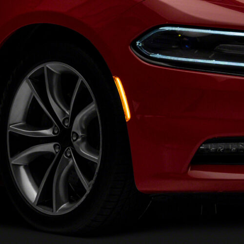 Raxiom for 2015-2023 Dodge Charger Excluding Widebody Axial Series LED Side Marker Lights- Clear