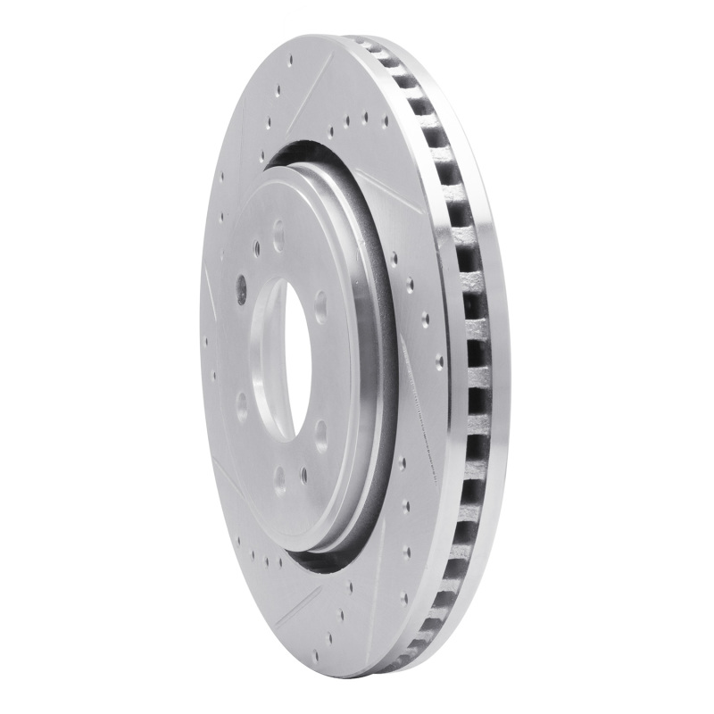 R1 Concepts for 07-21 Ford Expedition Front Left Drilled & Slotted Silver Brake Rotor - Image 2