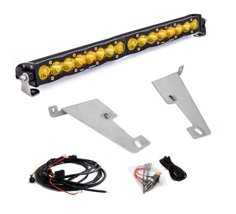 Baja Designs for 2022 Toyota Tundra 20in S8 Behind Bumper Light Mount Kit - Amber