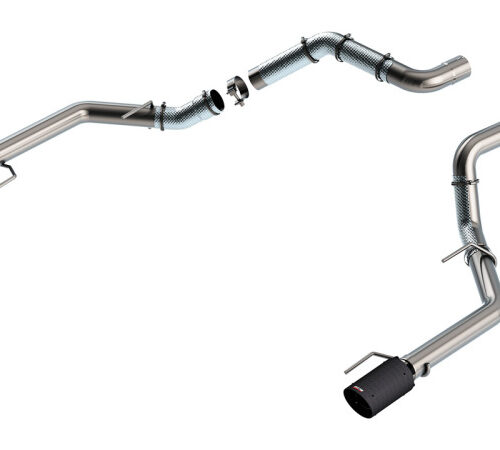 Borla 21-23 Ford Raptor 3in Tail Pipe Kit 4.5in Tip - Carbon Fiber Black Anodized
