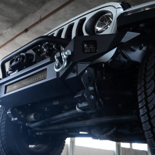 DV8 Offroad 18-23 Jeep Wrangler JL / 20-23 Jeep Gladiator JT FS-7 Mid-Width Winch Front Bumper - Image 5
