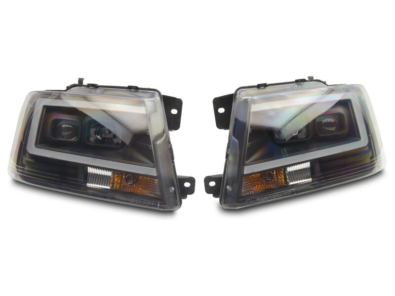 Raxiom for 2004-2008 Ford F-150 Axial Series Projector Headlights- Black Housing- Clear Lens - Image 2