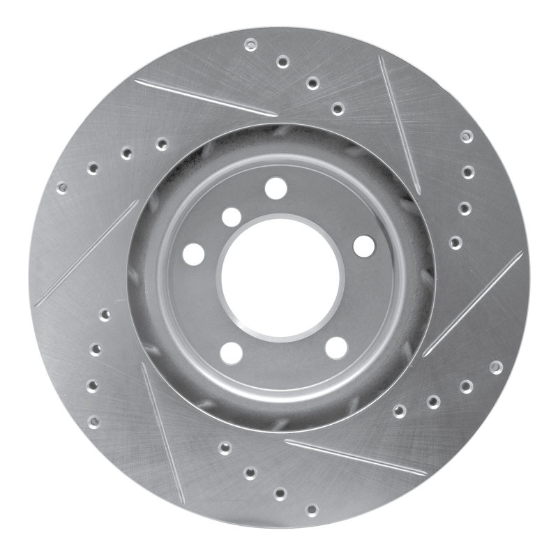 R1 Concepts for 95-99 BMW M3 E36 Right Front Drilled & Slotted Silver Brake Rotor - Image 5