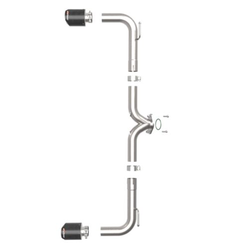 aFe Power Takeda 2-1/2in 304 SS Axle-Back Exhaust w/ Carbon Fiber Tips 14-18 Mazda 3 L4 2.0L/2.5L - Image 6