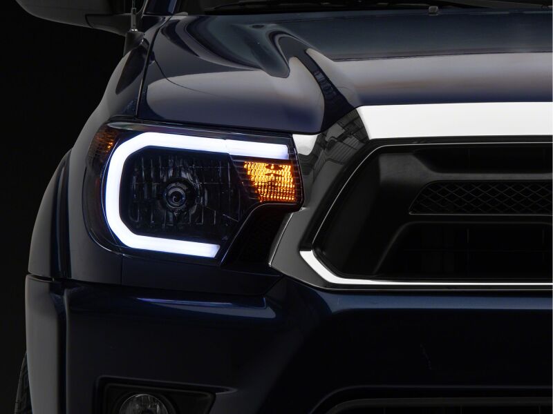 Raxiom for 2012-2015 Toyota Tacoma Axial Series Headlights/Seq LED Bar- Black- Clear Lens - Image 9