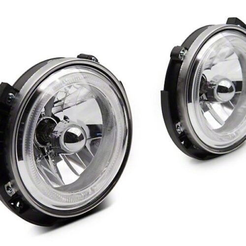 Alternative view of Raxiom for 2007-2018 Jeep Wrangler JK LED Halo Headlights- Chrome Housing (Clear Lens)