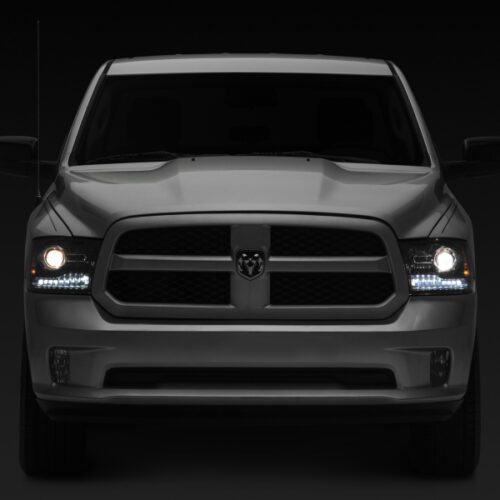 Raxiom for 2009-2018 Dodge RAM 1500 LED Halo Headlights w/Switchback Turn Signals- Blk Housing (Clear Lens) - Image 8