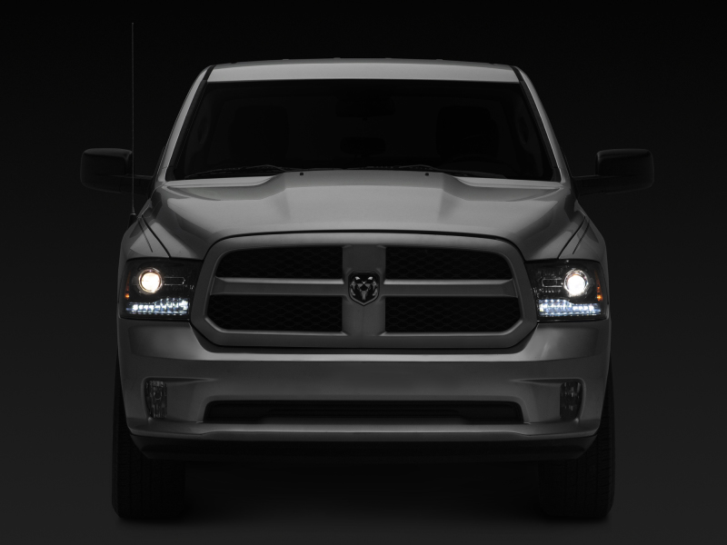 Raxiom for 2009-2018 Dodge RAM 1500 LED Halo Headlights w/Switchback Turn Signals- Blk Housing (Clear Lens) - Image 8