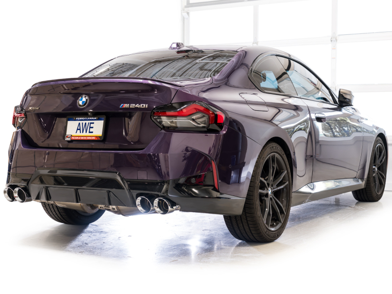 AWE Tuning Track Edition Exhaust - Chrome Silver Tips for 22-26 BMW M240i (G42) - Image 9
