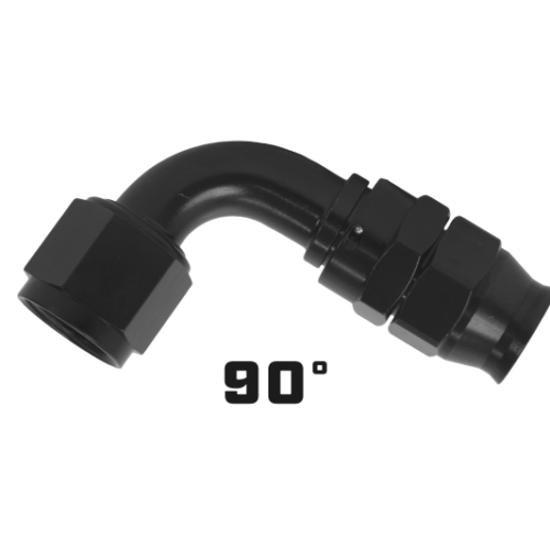 Aeromotive PTFE Hose End - AN-08 - 90 Deg - Black Anodized - Image 3