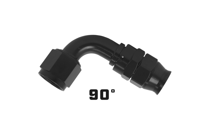 Aeromotive PTFE Hose End - AN-08 - 90 Deg - Black Anodized - Image 3