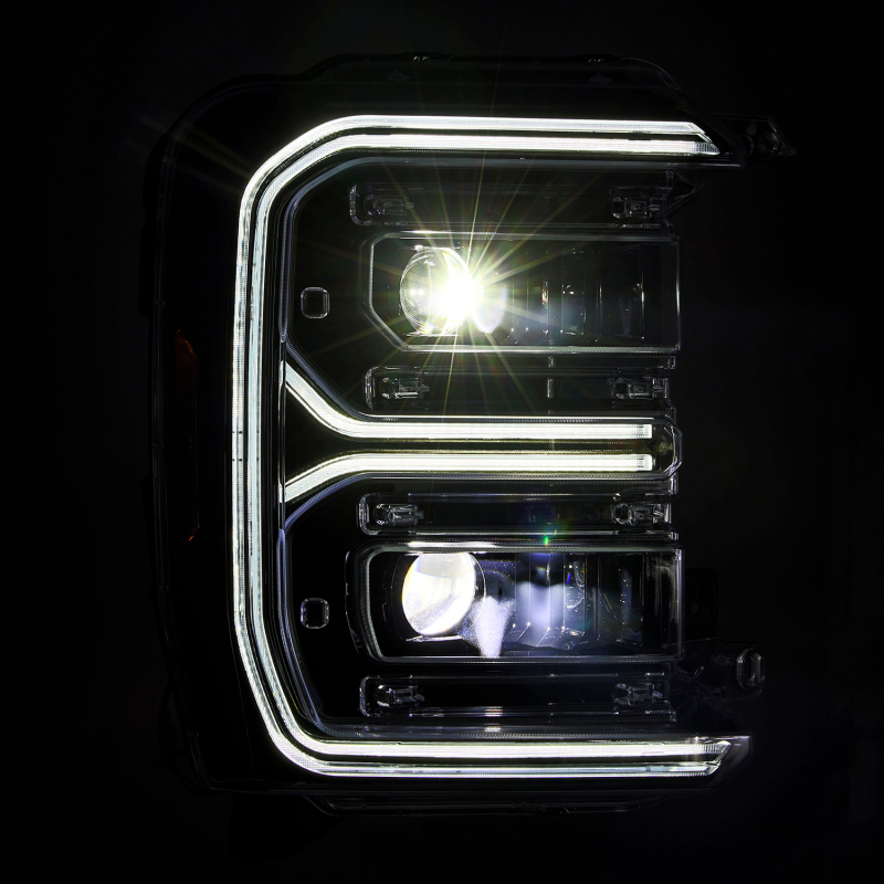 AlphaRex 23-26 Ford F-250 SD LUXX LED Proj Headlights Alpha Blk w/Activ Light/Seq Signal/Switchback - Image 6