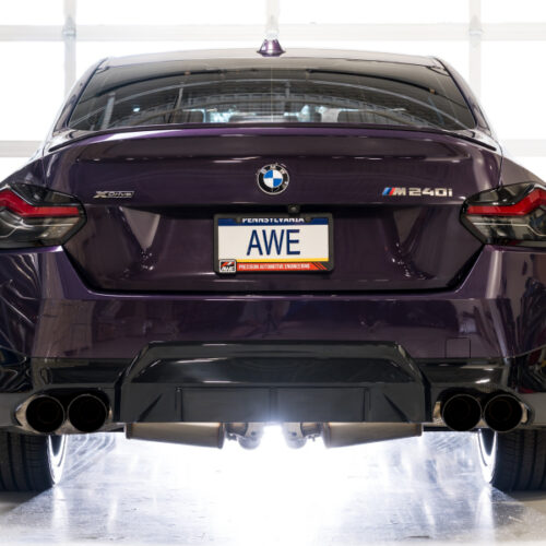 AWE Tuning Track Edition Exhaust - Diamond Black Tips for 22-26 BMW M240i (G42) - Image 8