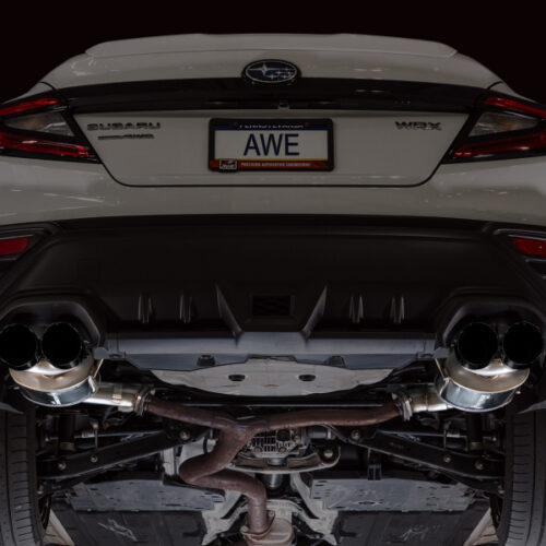 AWE Tuning Touring Edition Axle-Back Exhaust - Diamond Black Tips for 22-25 Subaru VB WRX - Image 7