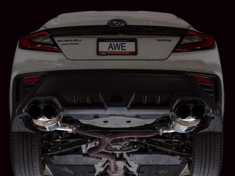 AWE Tuning Touring Edition Axle-Back Exhaust - Diamond Black Tips for 22-25 Subaru VB WRX - Image 7