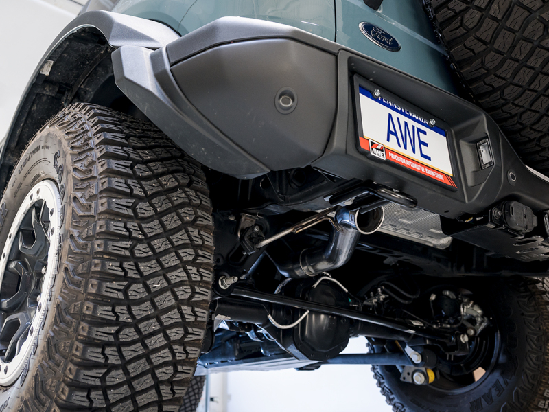 AWE Tuning Exhaust (No Tips) w/ Bash Guard for 2021+ Ford Bronco 0FG - Image 2