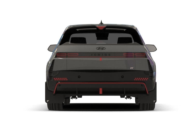 Rally Armor 25-26 Hyundai Ioniq 5 N Black UR Mud Flap Light Blue Battery Logo - Image 4