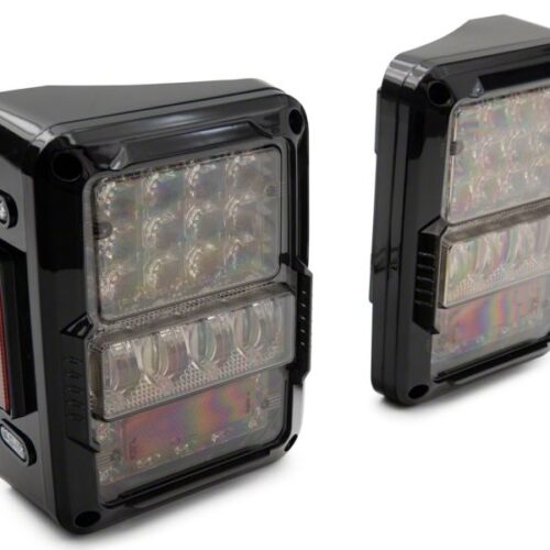Alternative view of Raxiom for 2007-2018 Jeep Wrangler JK Axial Series Lux LED Tail Lights- Black Housing (Clear Lens)