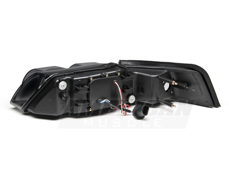 Raxiom for 1999-2004 Ford Mustang Dual LED Halo Projector Headlights- Black Housing (Smoked Lens) - Image 6