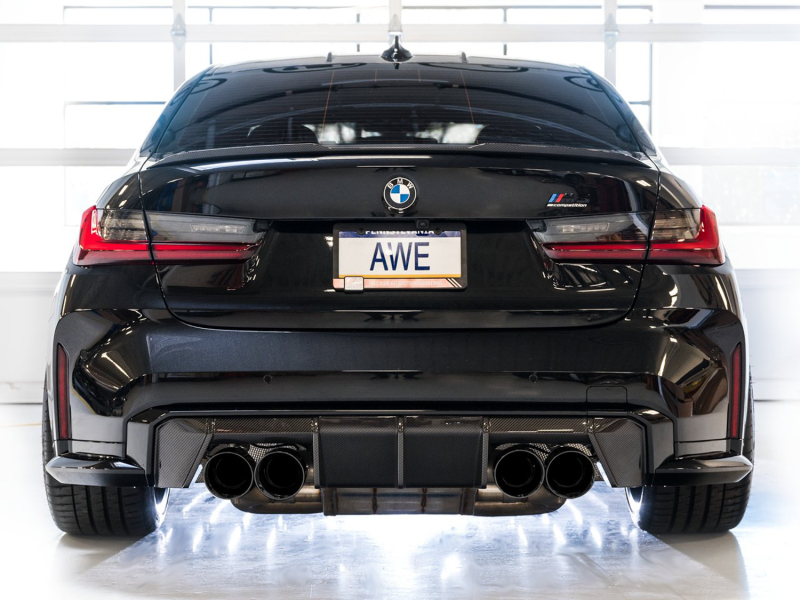 AWE Tuning Track Edition Cat-Back Exhaust for BMW G8X M3/M4 - Diamond Black Tips - Image 4