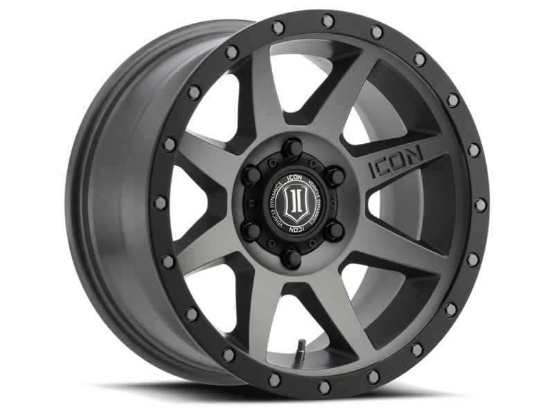 ICON 1818908350TT Rebound 18x9 6x5.5 0mm Offset 5in BS 106.1mm Bore Titanium Wheel