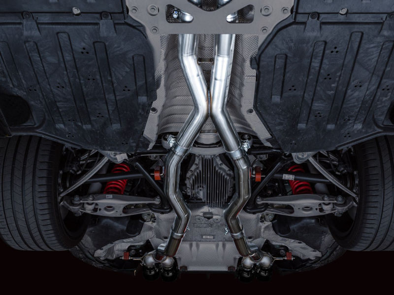 AWE Tuning Track Edition Cat-Back Exhaust for BMW G8X M3/M4 - Diamond Black Tips - Image 2