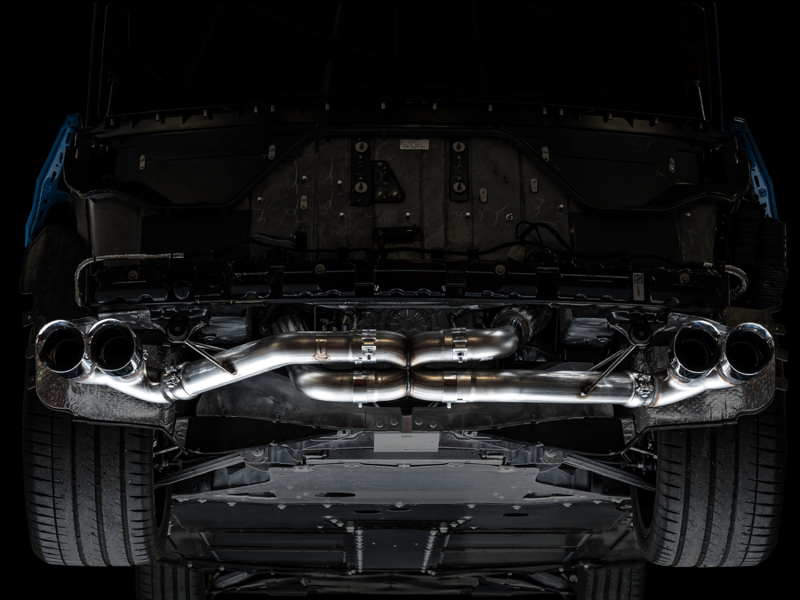 AWE Tuning Track Edition Exhaust - Quad Chrome Silver Tips for 2020 Chevrolet Corvette (C8) - Image 7