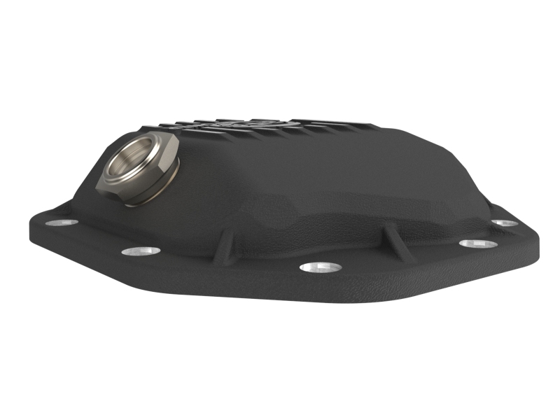 aFe Power 19-25 GM Trucks Front Diff Cover - Black w/ Machined Fins - Image 5