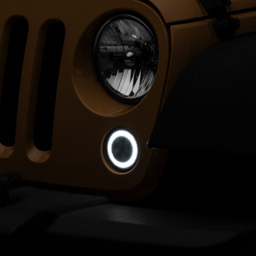 Raxiom for 2007-2018 Jeep Wrangler JK Axial Series LED Turn Signals w/ Halo (Smoked) - Image 3
