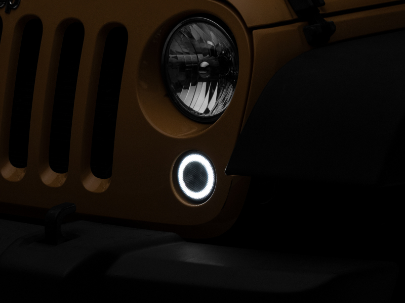 Raxiom for 2007-2018 Jeep Wrangler JK Axial Series LED Turn Signals w/ Halo (Smoked) - Image 3