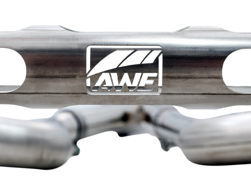 AWE Tuning Track Edition Cat-Back Exhaust - Chrome Silver Tips for BMW F8X M3/M4 - Image 4