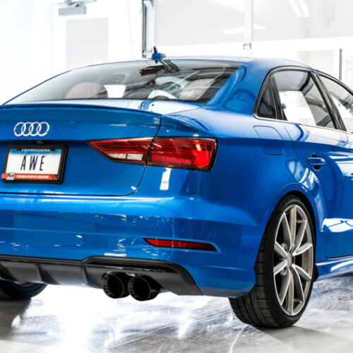 AWE Tuning Track Edition Exhaust w/Diamond Black Tips 102mm for Audi 8V S3 - Image 4