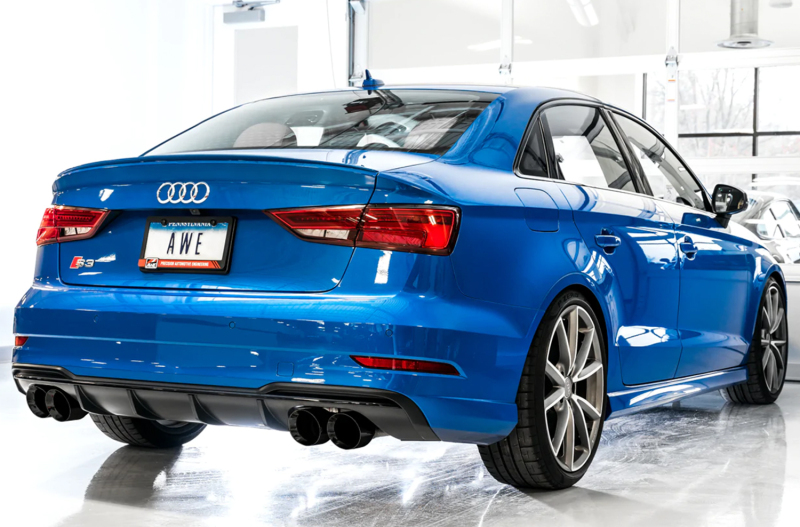 AWE Tuning Track Edition Exhaust w/Diamond Black Tips 102mm for Audi 8V S3 - Image 4