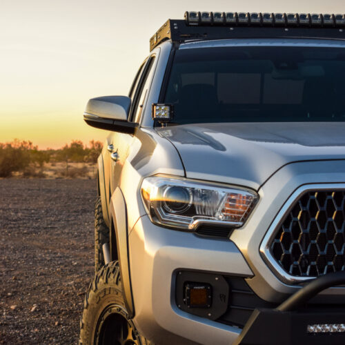 Alternative view of Rigid Industries for 16-20 Toyota Tacoma A-Pillar Mount (Fits 360-Series, D-Series, D-SS)