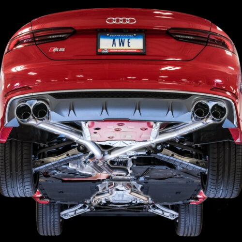 AWE Tuning Track Edition Exhaust - Diamond Black Tips (102mm) for Audi B9 S5 Coupe 3.0T - Image 4