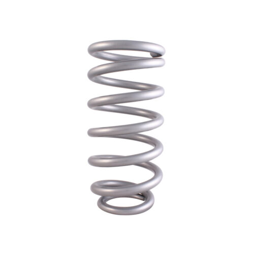 Alternative view of QA1 3-1/2in ID Tapered High Travel Pigtail Spring - 10in Length x 450lbs/in - Silver Powder Coated