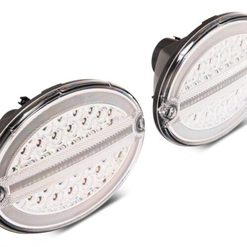 Raxiom for 1997-2004 Chevrolet Corvette C5 Axial Series LED Tail Lights- Chrome Housing (Clear Lens) - Image 3